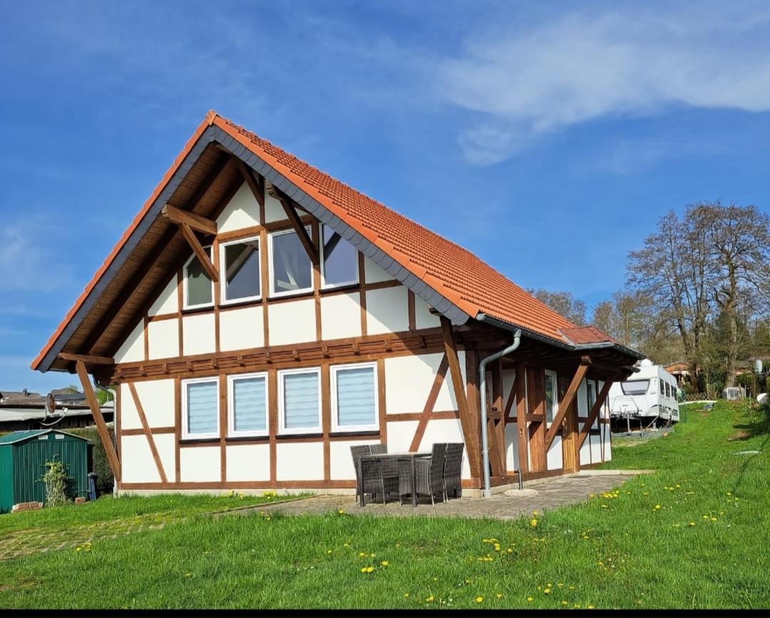 HM -Ferienhaus 2 Deluxe Krombachtalsperre Westerwald exklusive Reinigung und NK Driedorf Exterior foto